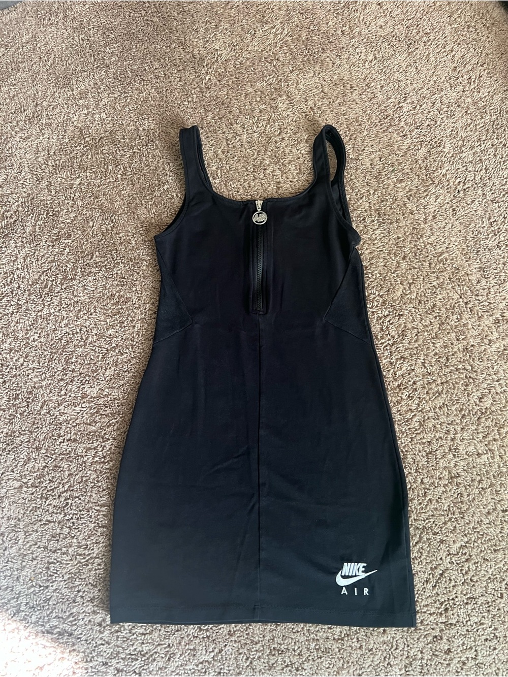 Nike Black Tank Mini Dress with Front Zip
